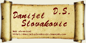 Danijel Slovaković vizit kartica